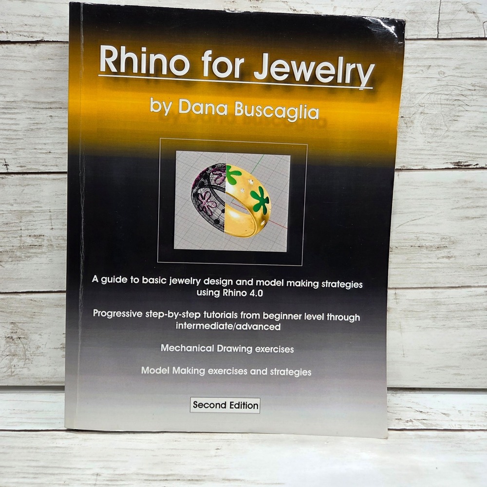 Dana Buscaglia Rhino for Jewelry 2nd Ed Textbook Paperback Rhino 4.0 CAD Design